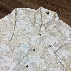 Billabong Mens Large Hawaiian Floral‎ Short Sleeve Button Up Shirt Beach Casual